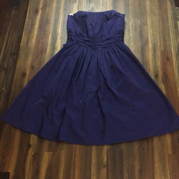 David’s Bridal Purple Lapis Fit & Flare Dress - Picture 4 of 4